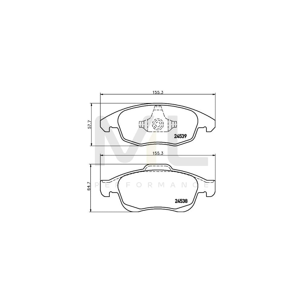 Hella 8DB 355 013-341 Brake Pad Set Not Prepared For Wear Indicator
