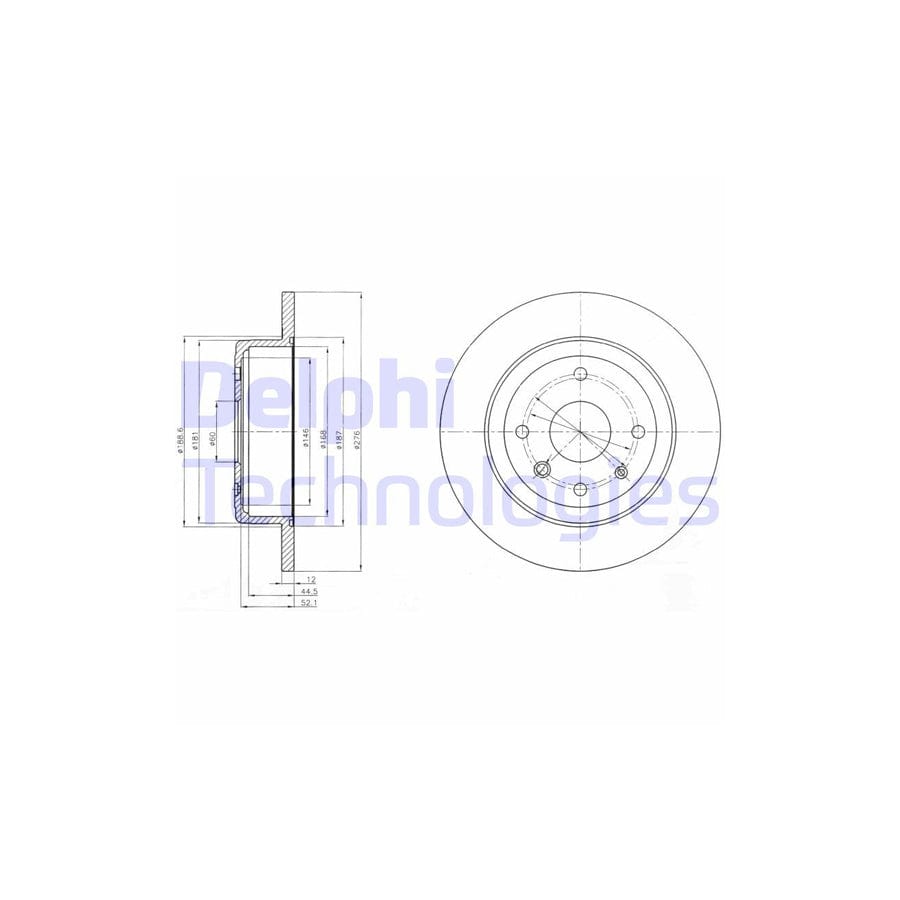 Delphi Bg4244 Brake Disc For Chevrolet Epica Saloon