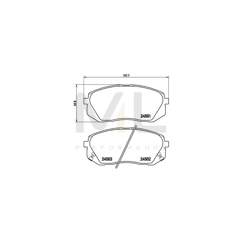 Brembo P 30 039 Brake Pad Set With Acoustic Wear Warning | ML Performance Car Parts