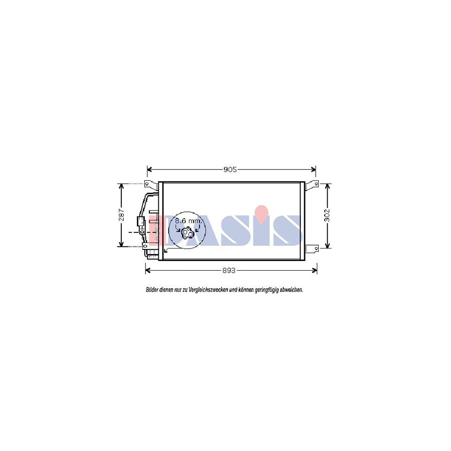 AKS Dasis 522043N Air Conditioning Condenser