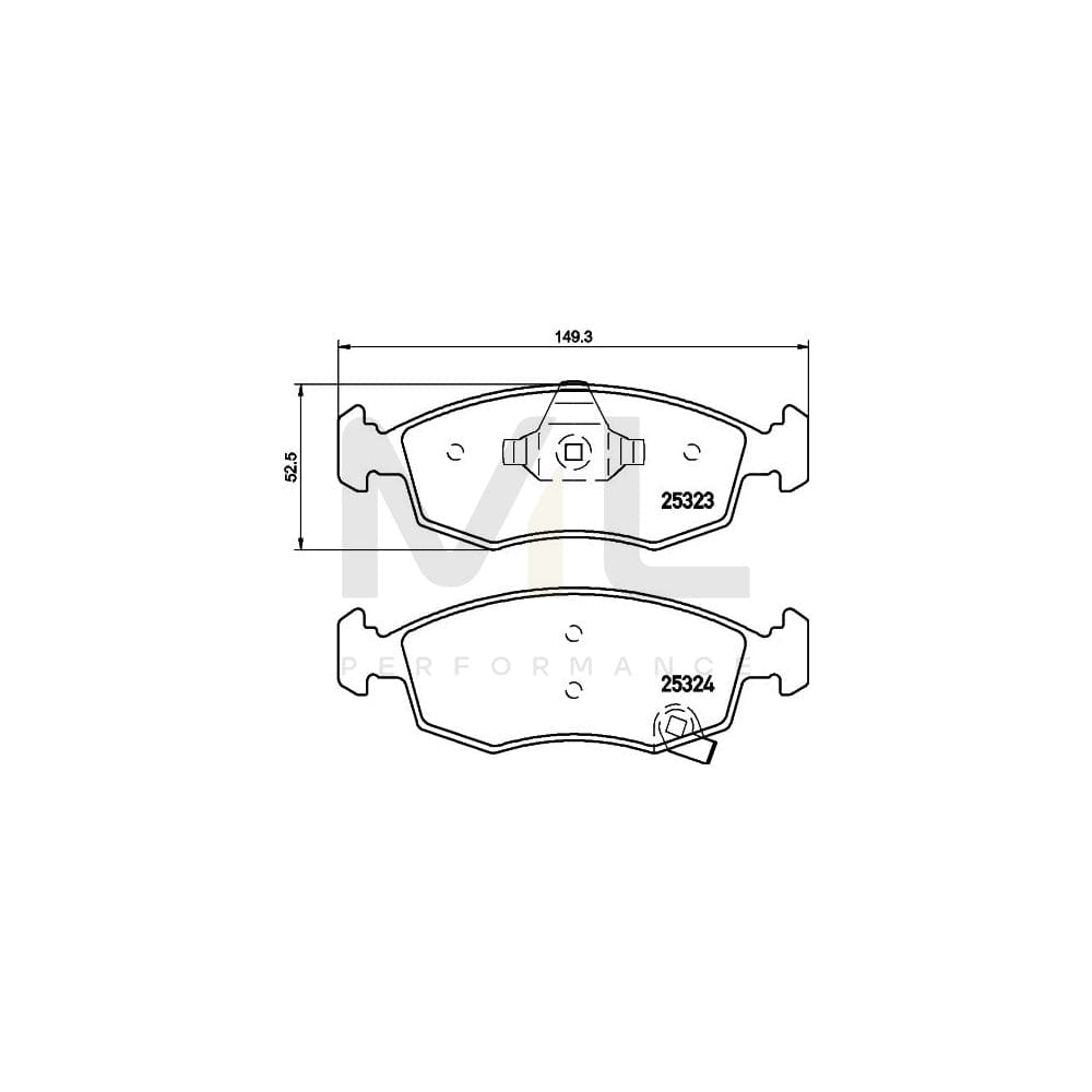Hella 8DB 355 016-231 Brake Pad Set With Acoustic Wear Warning