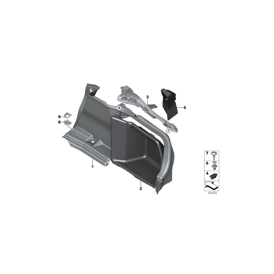 Genuine BMW 51477326238 F36 Support For Shoulder, Rear Right (Inc. 428i, 430dX & 440iX) | ML Performance US Car Parts