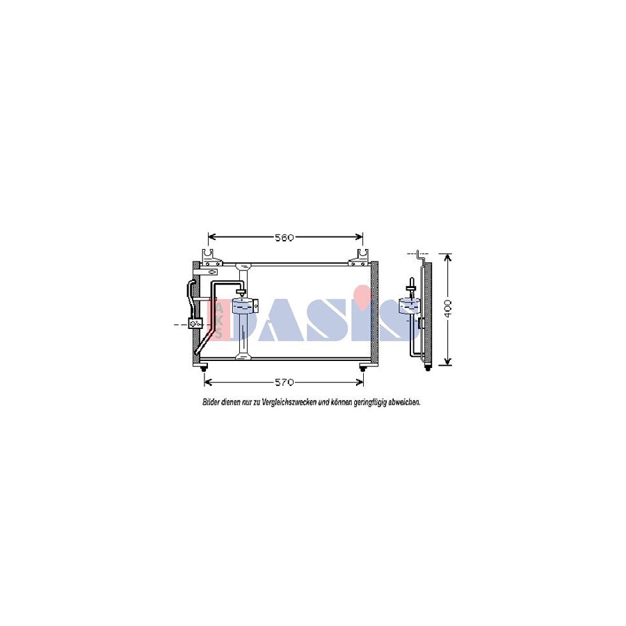 AKS Dasis 522048N Air Conditioning Condenser for KIA Clarus