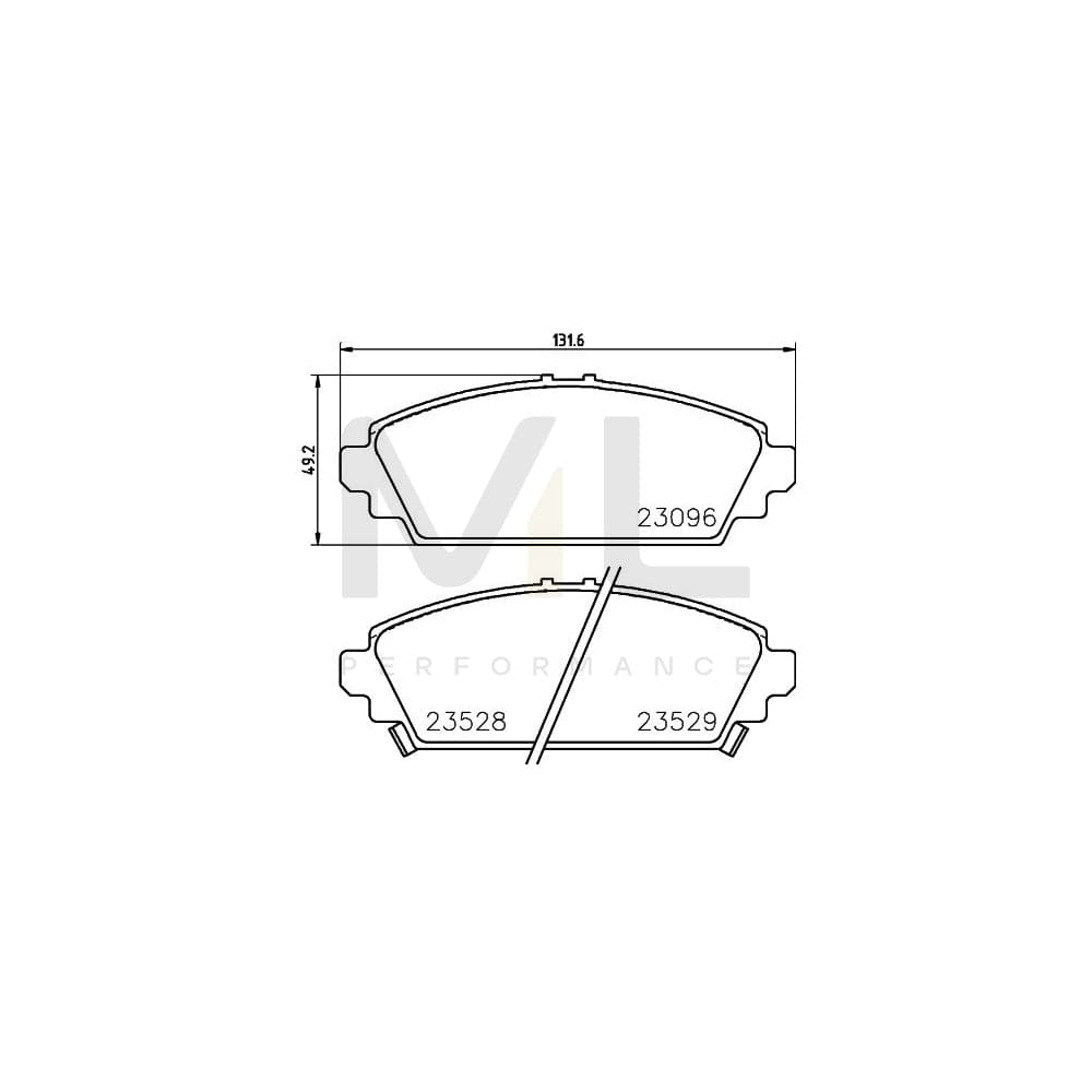 Hella 8DB 355 017-261 Brake Pad Set With Acoustic Wear Warning