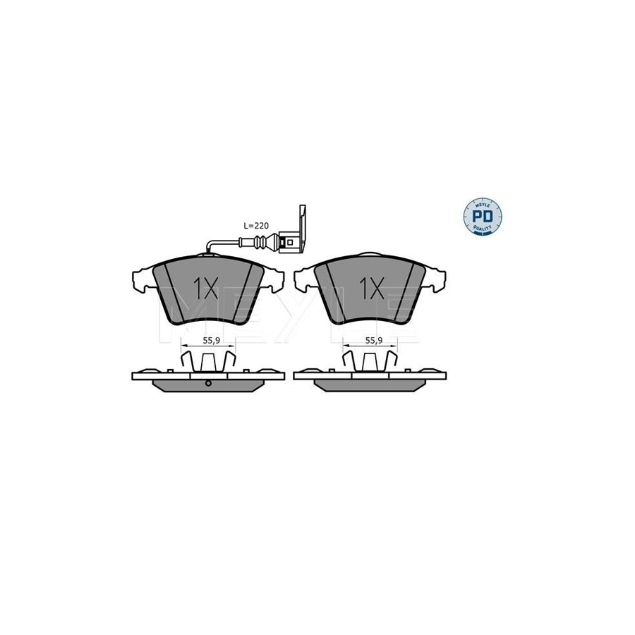 Meyle 025 237 4619/Pd Brake Pad Set