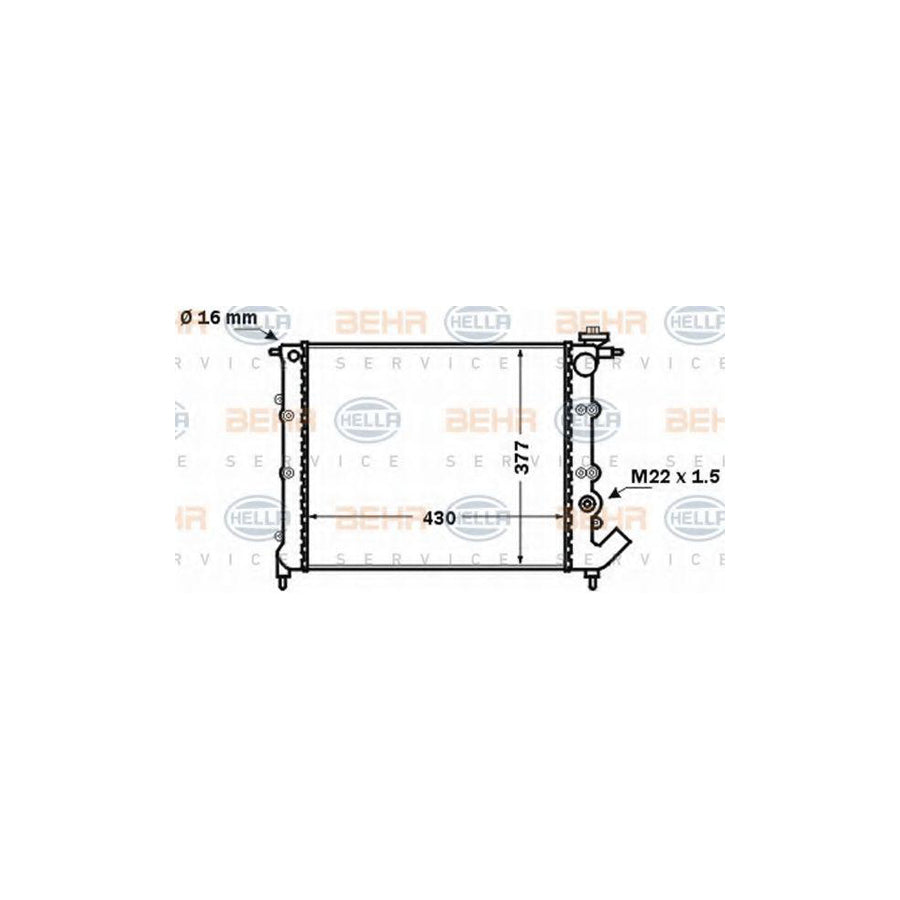 Hella 8MK 376 771-541 Engine Radiator