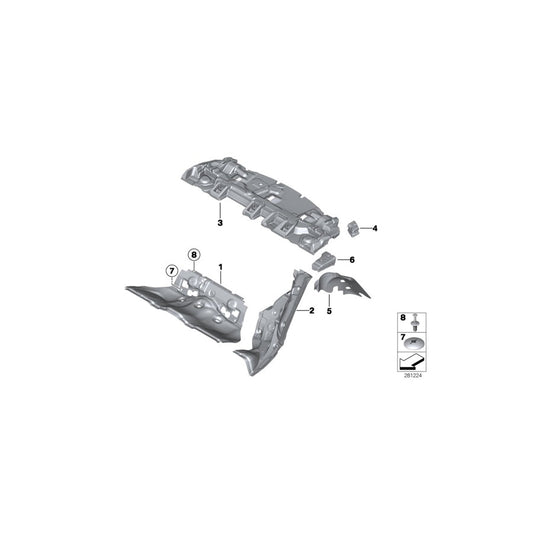 Genuine BMW 51487274425 Sound Insulation For Upper Partit.Trunk (Inc. 640iX, M6 & 650iX 4.0) | ML Performance US