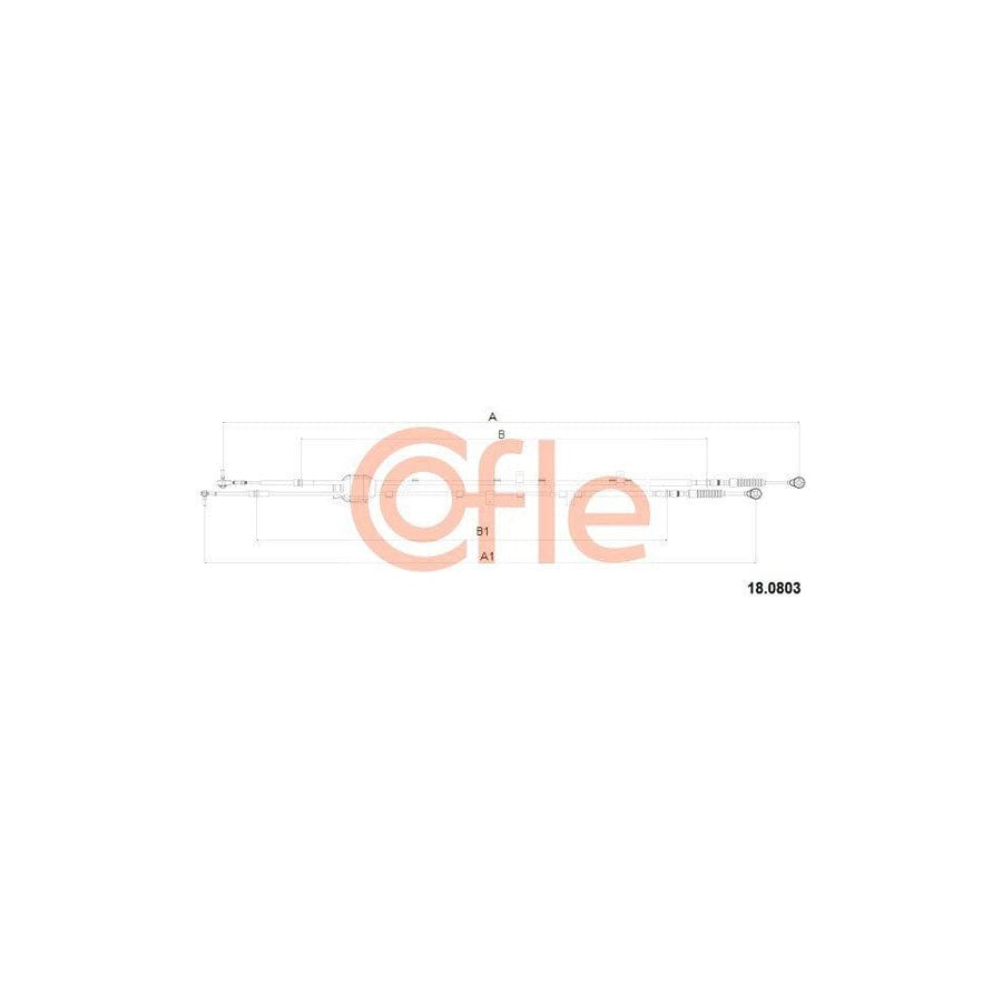 Cofle 18.0803 Cable, Manual Transmission for Nissan Cabstar E Platform / Chassis (Tl_, Vl_)
