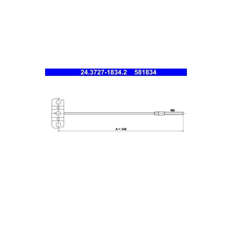 ATE 24.3727-1834.2 Hand Brake Cable