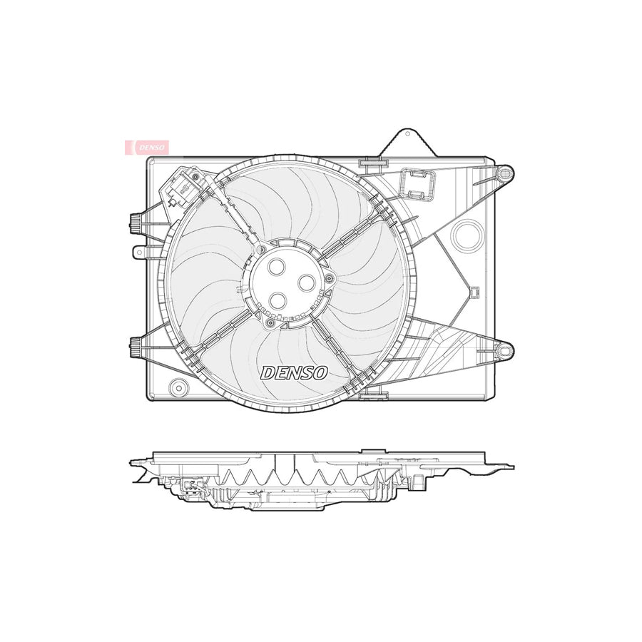 DENSO DER15001 Fan, Radiator for Chevrolet Aveo