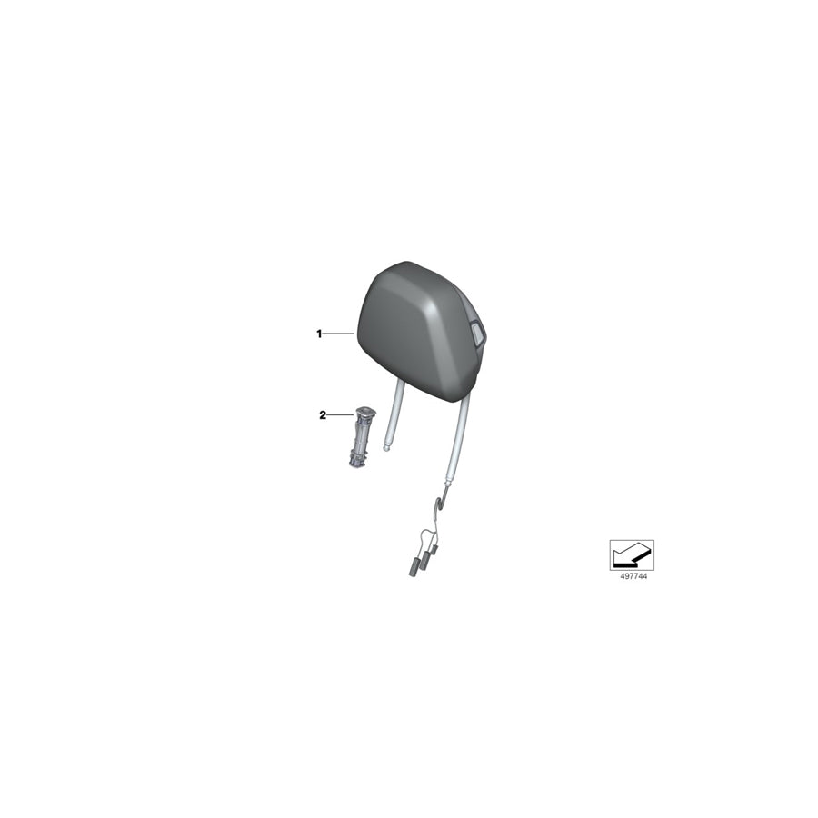 Genuine BMW 52107942430 G14 G15 Headrest Leather ELF.WEISS (Inc. 840i, M850iX & 840iX) | ML Performance US Car Parts