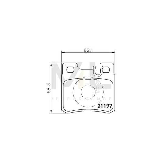 Hella 8DB 355 007-361 Brake Pad Set Prepared For Wear Indicator