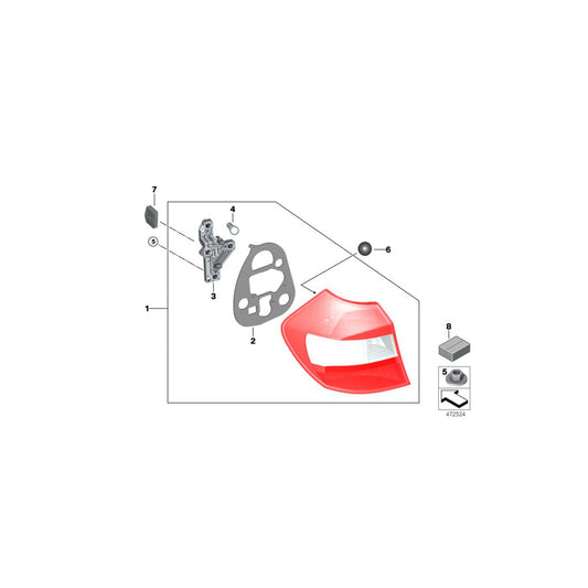 Genuine BMW 63216924501 E87 Tail Light Left (Inc. 118d, 120i & 120d) | ML Performance US