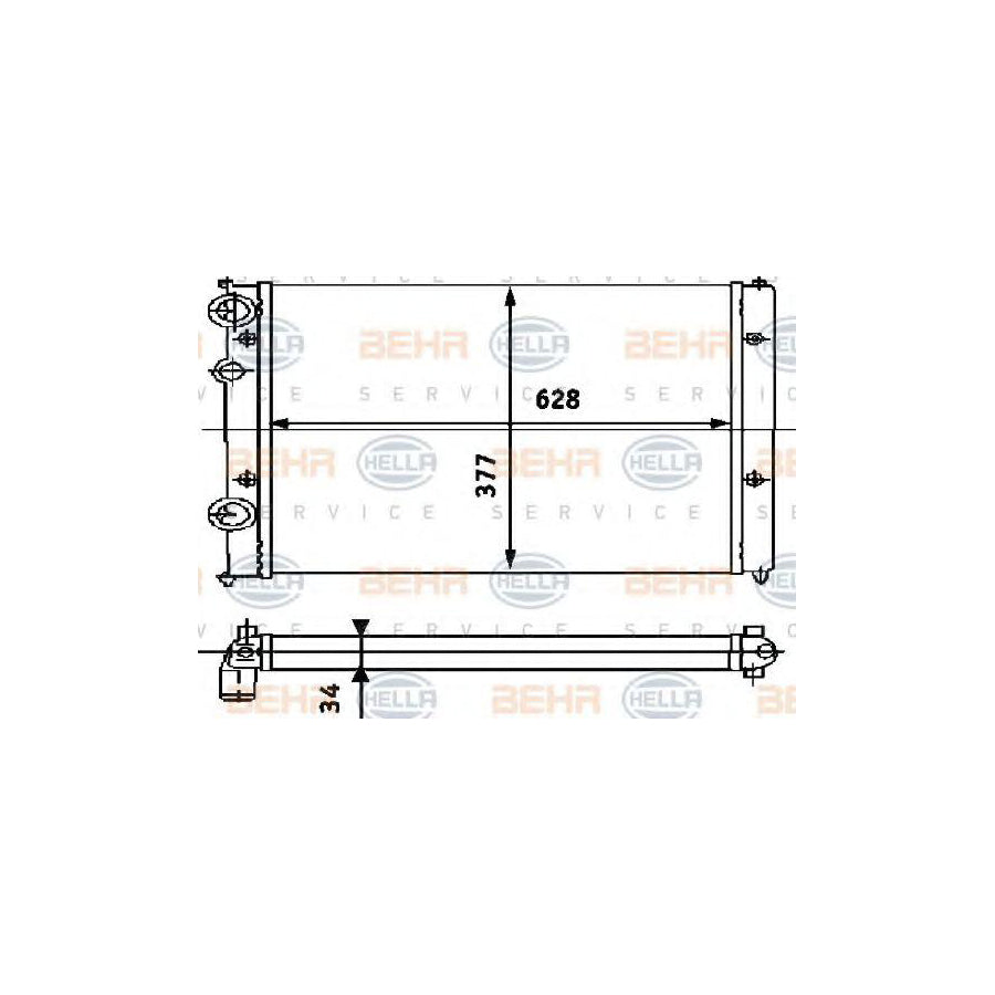 Hella 8MK 376 714-444 Engine Radiator