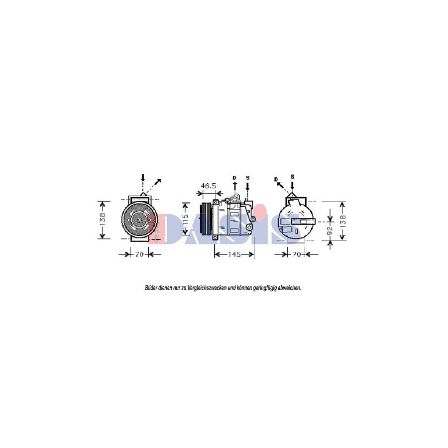 AKS Dasis 850687T Compressor, Air Conditioning