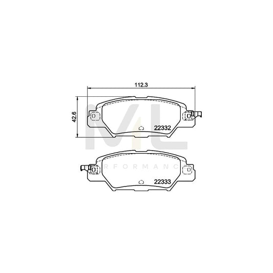 Hella 8DB 355 025-461 Brake Pad Set With Acoustic Wear Warning