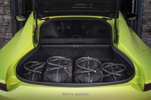 Aston Martin 707396 Vantage (2019MY) 4-Piece Luggage Set - Fabric Obs Blk/Spectral blue stitch & lining | ML Performance US Car Parts