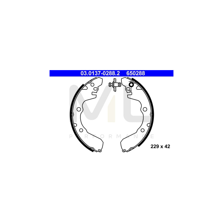 ATE 03.0137-0288.2 Brake Shoe Set