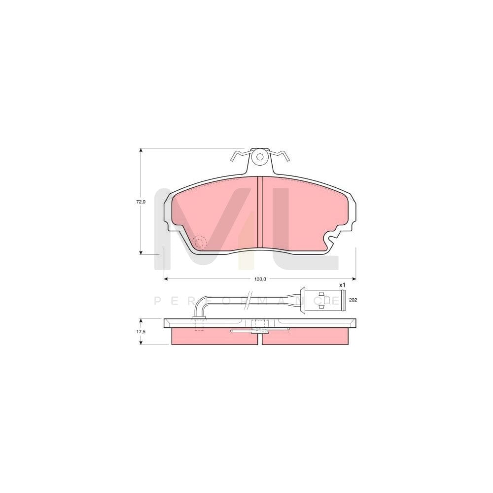 TRW Cotec Gdb851 Brake Pad Set Incl. Wear Warning Contact | ML Performance Car Parts