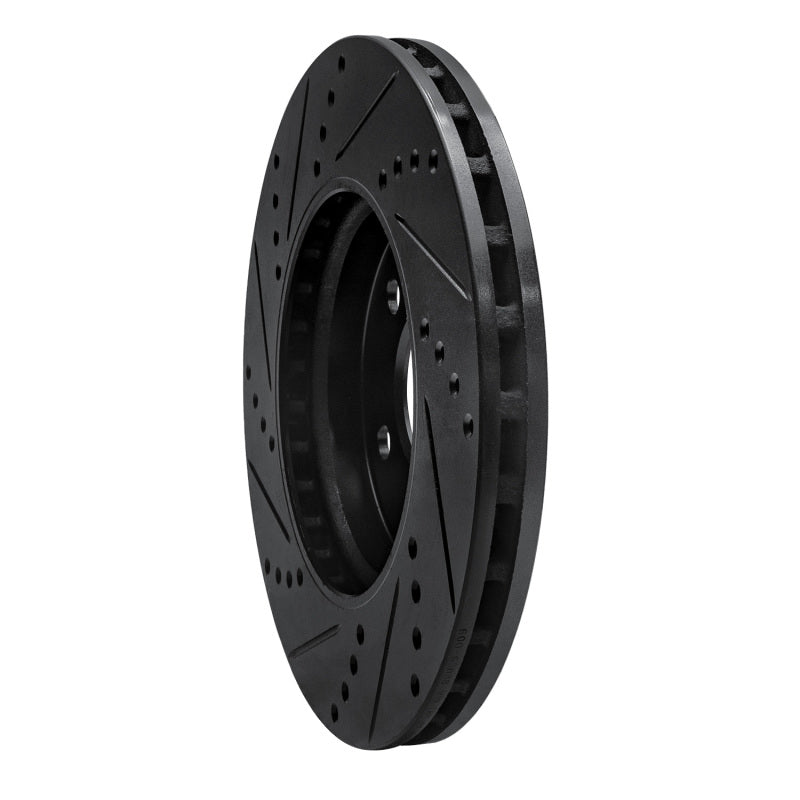 R1 Concepts R1 06-11 Mercedes-Benz B200 Front Right Drilled & Slotted Black Brake Rotor