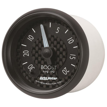 Autometer GT Series 52mm Mechanical 30 In Hg/20 psi Vacuum/Boost Gauge