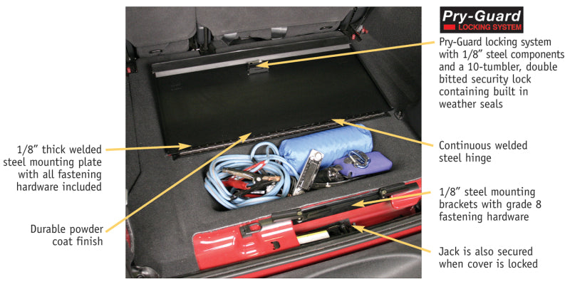 Tuffy Products Tuffy 07-18 Jeep Wrangler Jk Cubby Cover W/ Key Lock