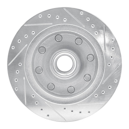 R1 Concepts R1 95-04 Ford E-250 Econoline Front Left Drilled & Slotted Silver Brake Rotor