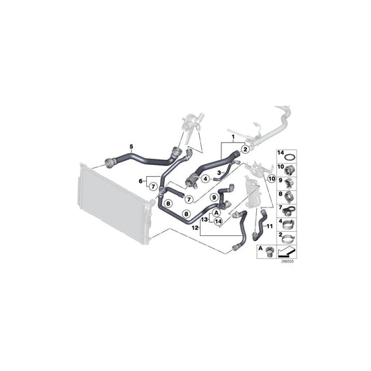 Genuine BMW 32411131346 F36 F30 Hose Clamp 15,3-18,5 (Inc. 418i, 428i & 228i) | ML Performance US Car Parts