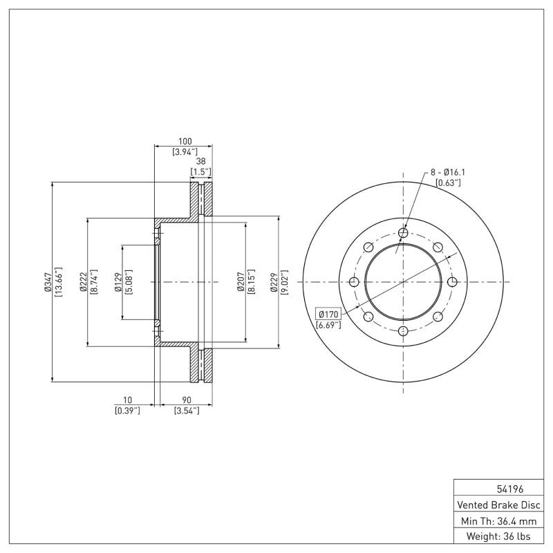 DFC 05-12 Ford F-350 Super Duty 4WD Front Brake Rotor