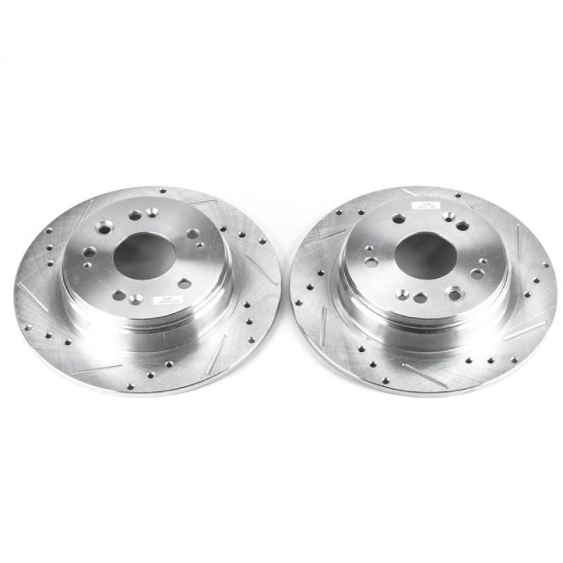 PowerStop Power Stop 02-04 Honda CR-V Rear Evolution Drilled & Slotted Rotors - Pair