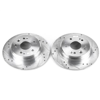 PowerStop Power Stop 02-04 Honda CR-V Rear Evolution Drilled & Slotted Rotors - Pair