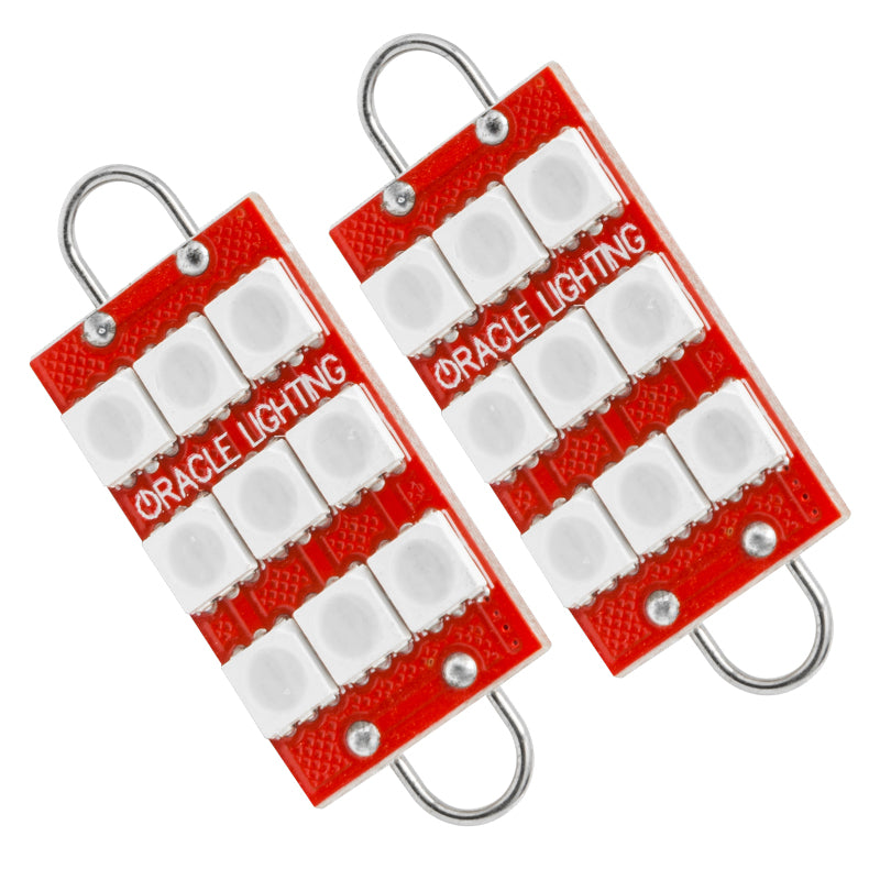 ORACLE Lighting Oracle 44MM 6 LED 3 Chip - Loop Festoon Bulbs (Pair) - Red