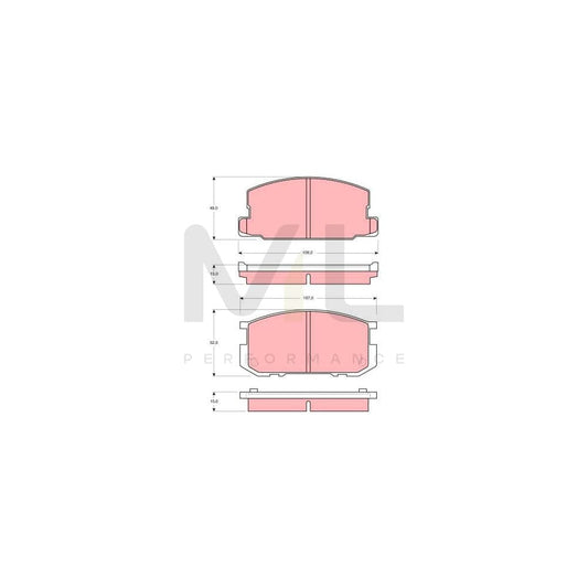 TRW Gdb954 Brake Pad Set Not Prepared For Wear Indicator | ML Performance Car Parts