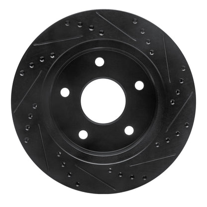 R1 Concepts R1 00-02 Dodge Ramcharger (Mexico) Front Left Drilled & Slotted Black Brake Rotor