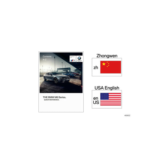Genuine BMW 01402662609 F06 F13 Quick Reference Card F06M ENUS (Inc. M6) | ML Performance US Car Parts