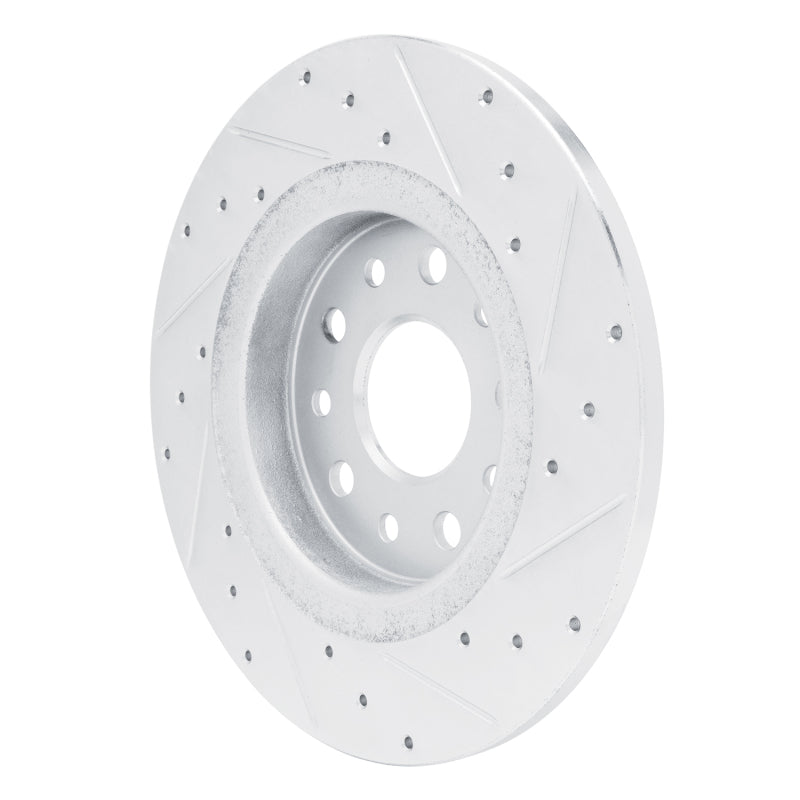 R1 Concepts R1 22-25 Jeep Grand Cherokee Rear Left Drilled & Slotted Silver Brake Rotor