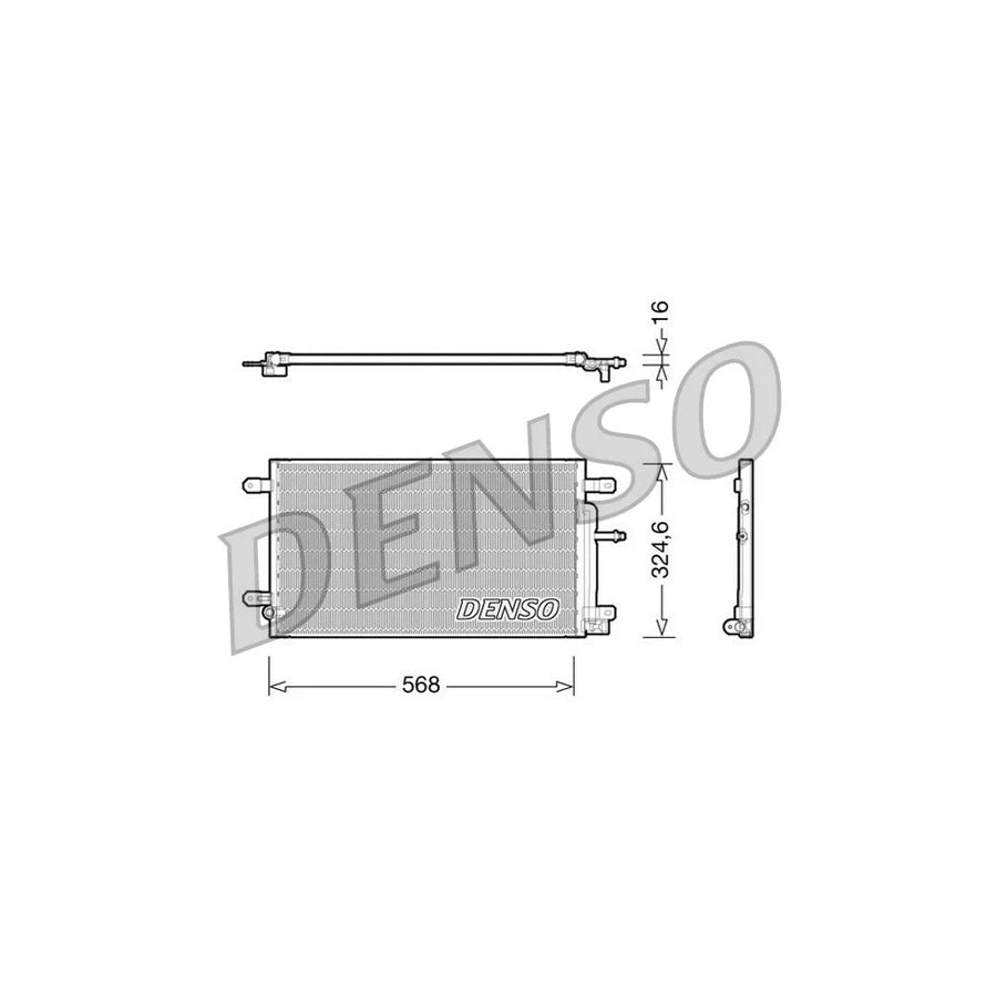 DENSO DCN02020 Air Conditioning Condenser for Audi A4