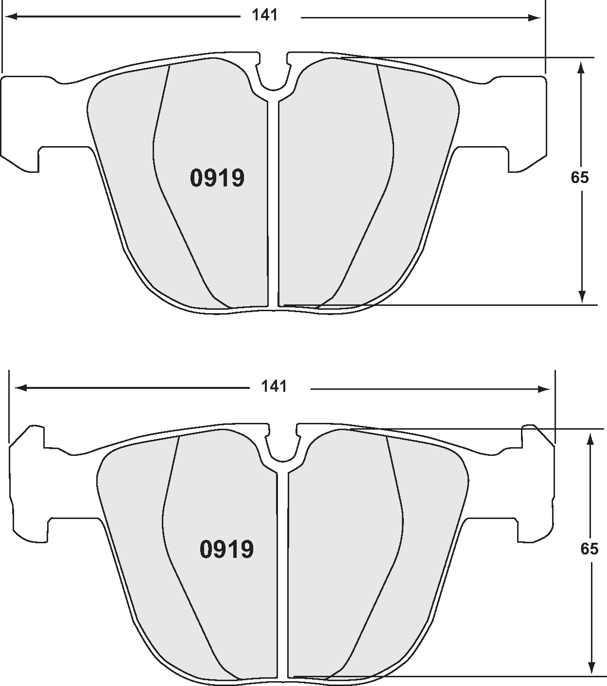PFC 0919.10 REAR BRAKE PADS Z-RATED BMW M3 E90/E92/E96
