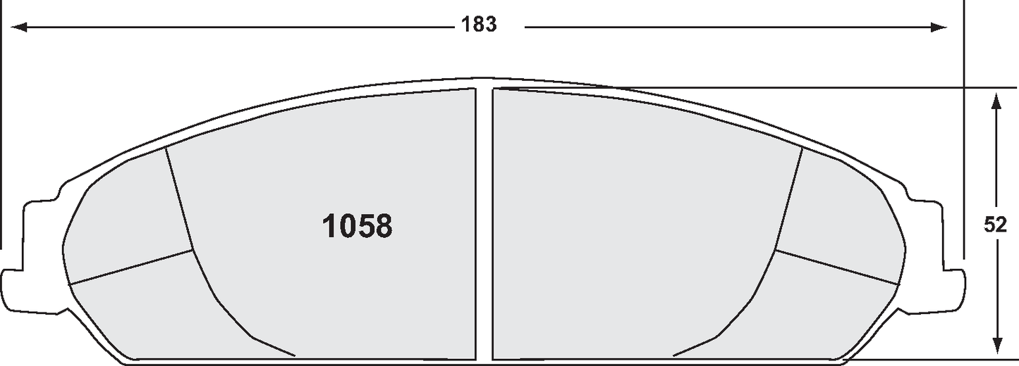 PFC 1058.22 BRAKE PADS Z-RATED CARBON METALLIC FRONT DODGE CHARGER HD BRAKES (06-07)