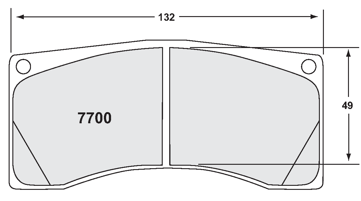 PFC 7700.12.25.44 BRAKE PADS RACE 12 CMPD 25MM PORSCHE 997 GT3/GT2/RS