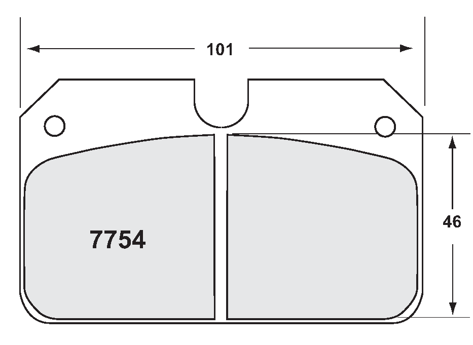 PFC 7754.14.16.44 BRAKE PADS RACE 14 CMPD 16MM 4-PISTON WILWOOD BILLET NARROW DYNALITE