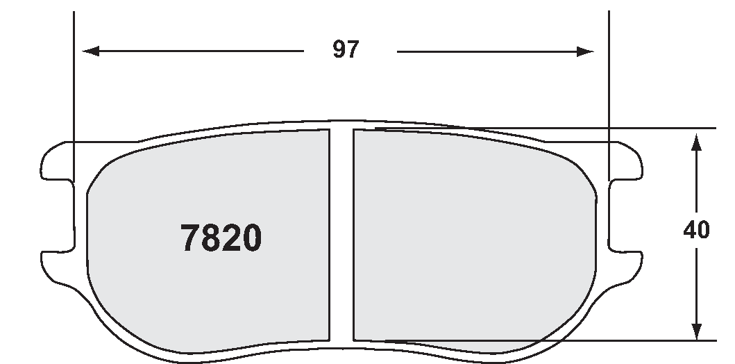 PFC 7820.97.22.34 BRAKE PADS RACE 97 CMPD 22MM ZR20 (40MM RADIAL DEPTH)