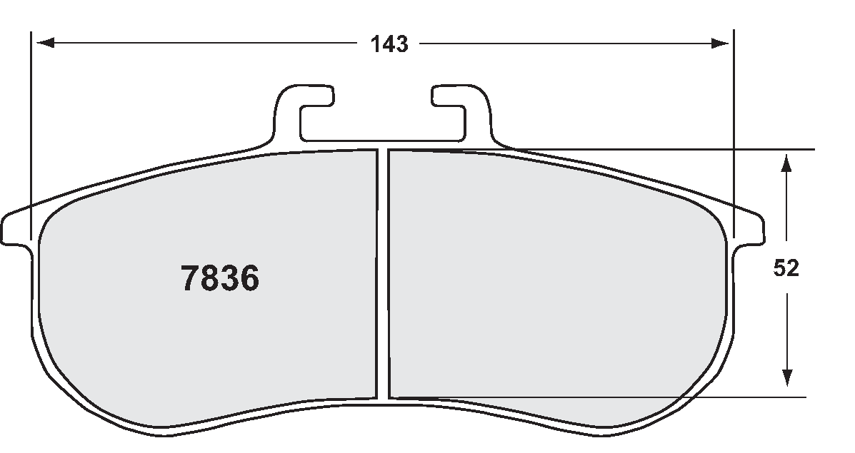 PFC 7836.05.31.44 BRAKE PADS RACE 05 CMPD 31MM ZR27 & ZR54 PORSCHE 996 GT2/996 GT3RS