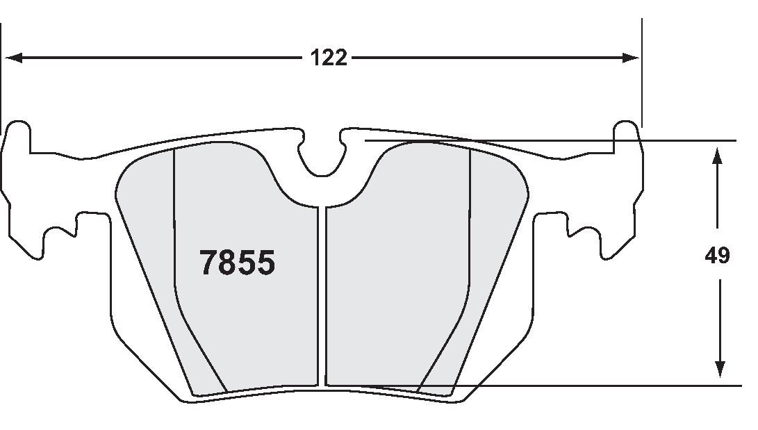 PFC 7855.11 REAR BRAKE PADS Z-RATED BMW M3 2000-06 E46