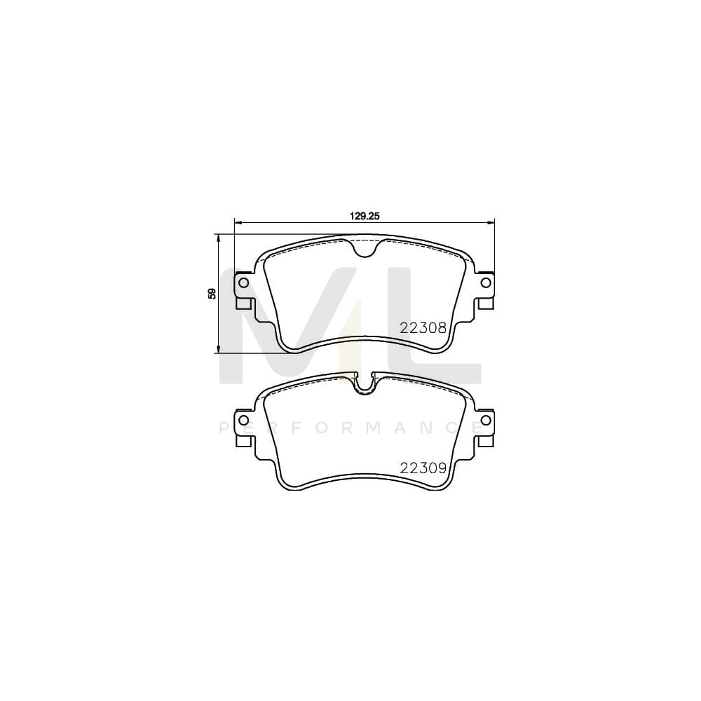 Hella 8DB 355 024-791 Brake Pad Set Prepared For Wear Indicator