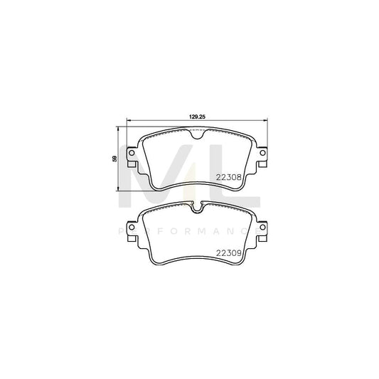Hella 8DB 355 024-791 Brake Pad Set Prepared For Wear Indicator
