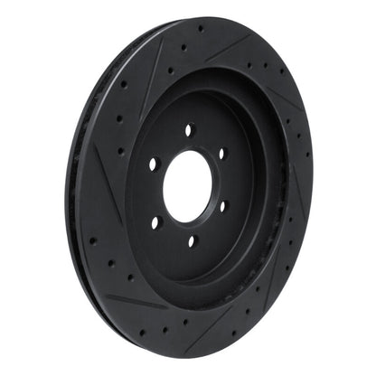 R1 Concepts R1 92-02 Dodge Viper Rear Right Drilled & Slotted Black Brake Rotor