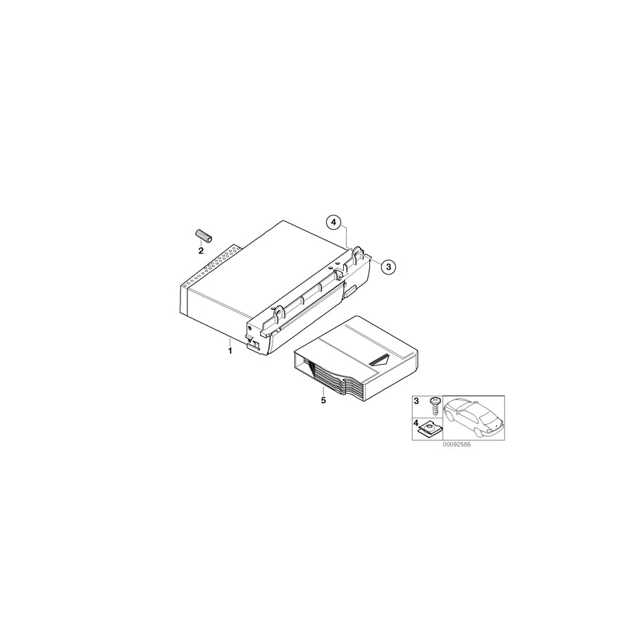 Genuine BMW 65129143440 E66 E65 E67 Exch. Cd Changer (Inc. 740i, 760i & 750Li) | ML Performance US Car Parts