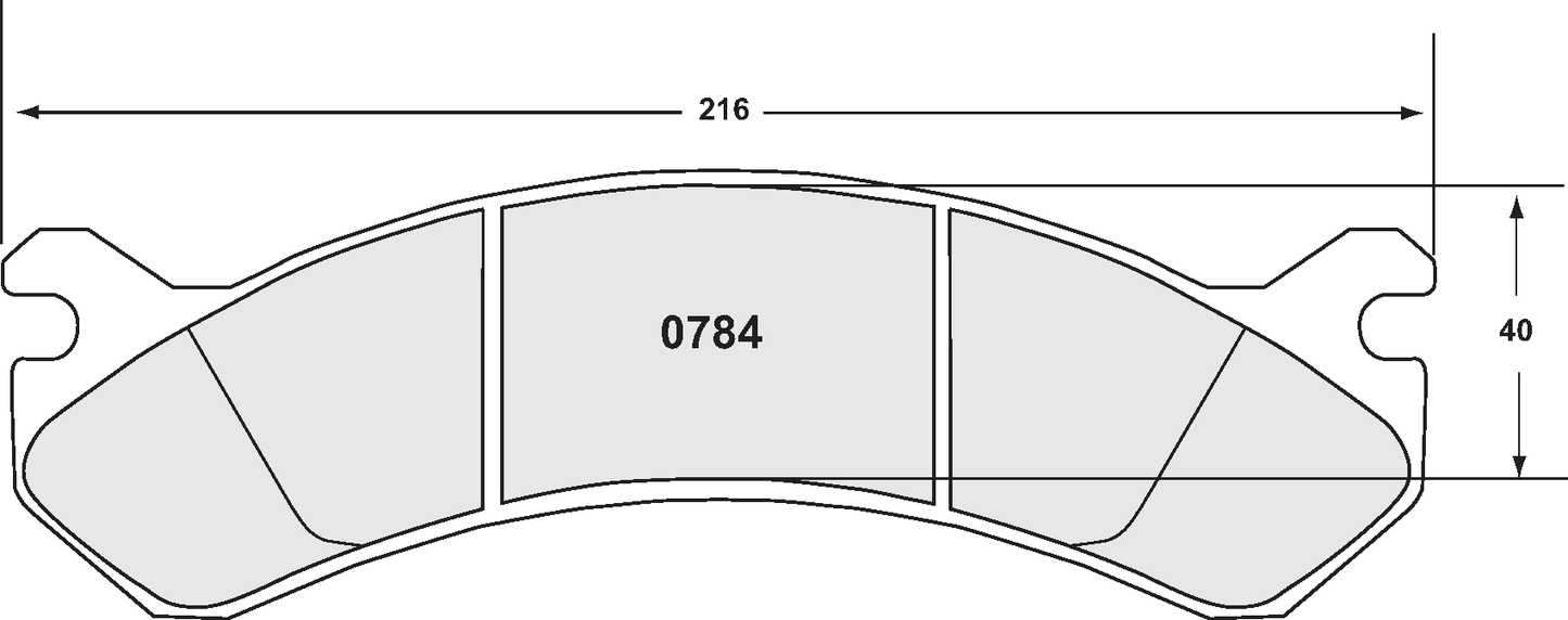 PFC 0784.22 BRAKE PADS Z-RATED CARBON METALLIC FRONT HUMMER H2 (03-08)
