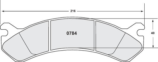 PFC 0784.22 BRAKE PADS Z-RATED CARBON METALLIC FRONT HUMMER H2 (03-08)